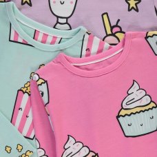 GX574: Girls 3 Pack Dessert Long Sleeve Pyjamas (2-3 Years)